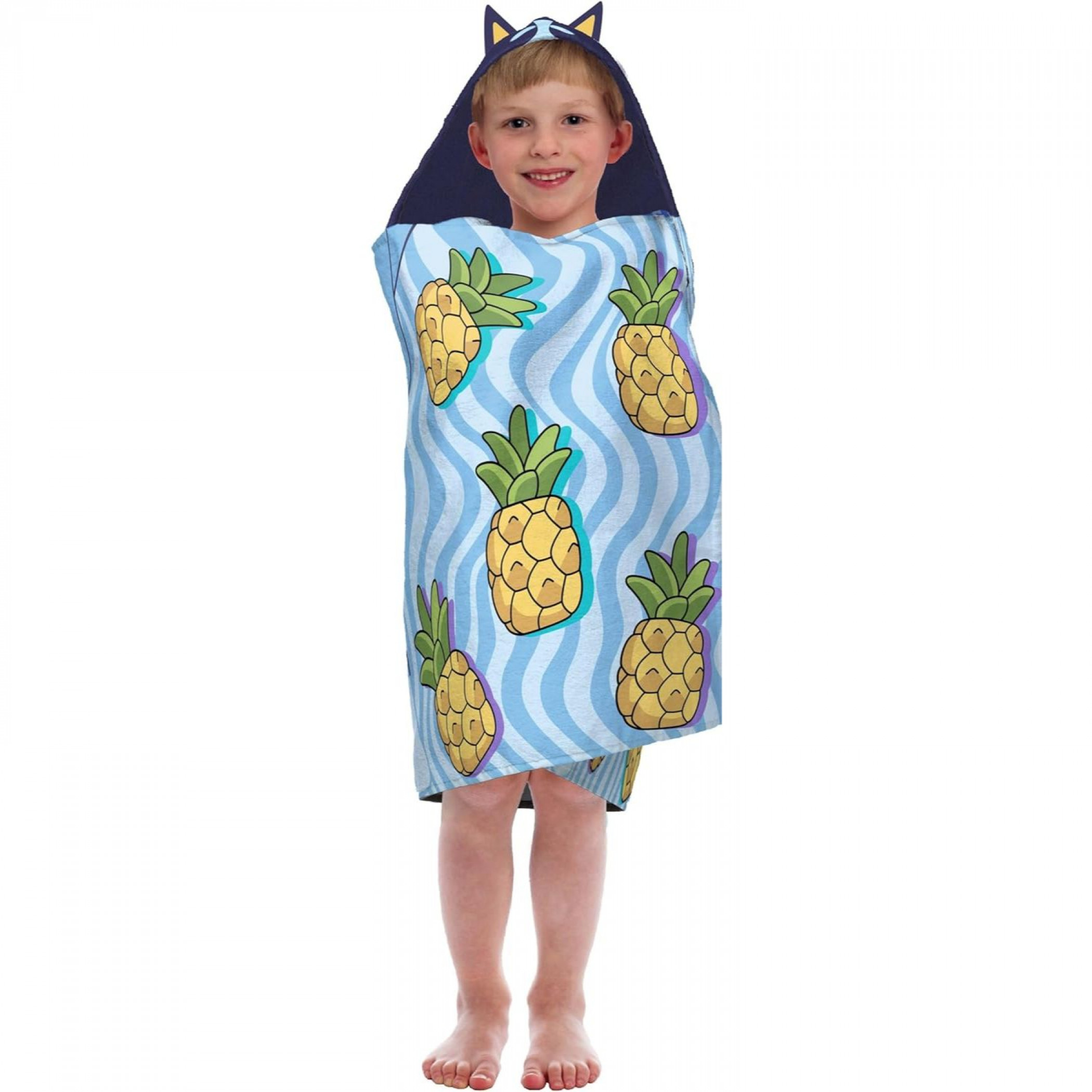 Bluey Tropical Pineapple Hooded Poncho Towel